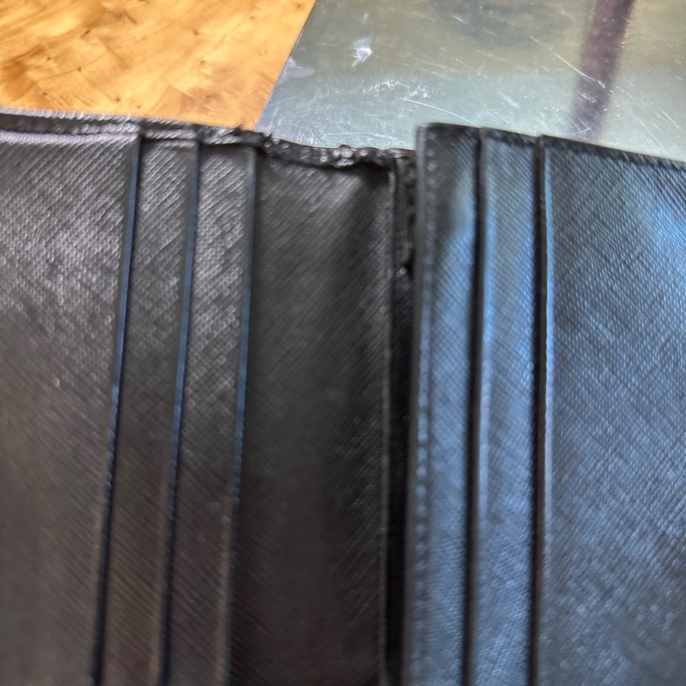 Prada Black Saffiano Leather Clutch Wallet with Gold Logo - Picture 13 of 16
